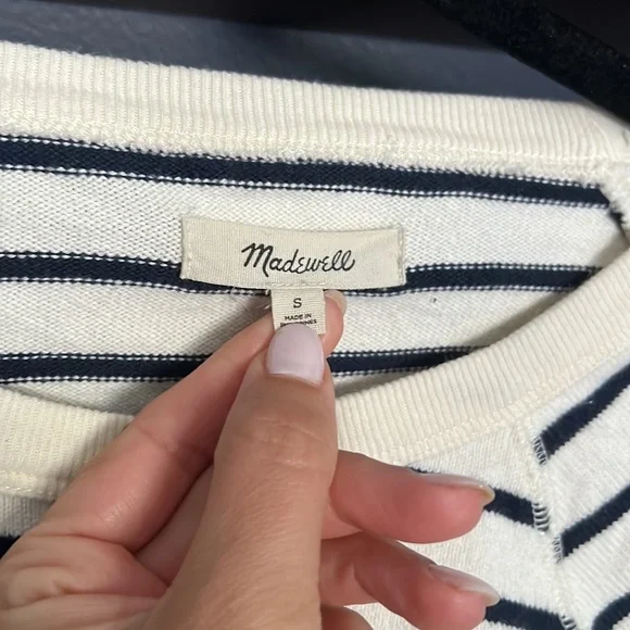 Striped Madewell top. Very thick material. Non-smoking home. - Picture 2 of 4